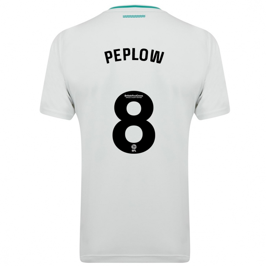 Hombre Fútbol Camiseta Chloe Peplow #8 Blanco 2ª Equipación 2023/24 México