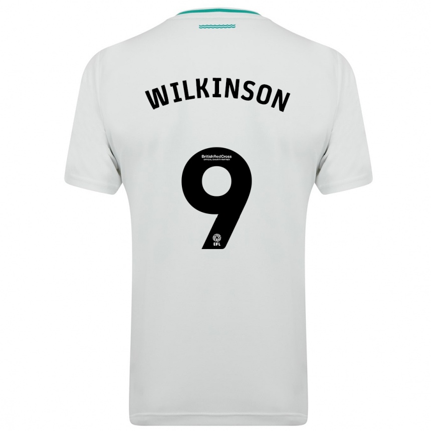 Hombre Fútbol Camiseta Katie Wilkinson #9 Blanco 2ª Equipación 2023/24 México