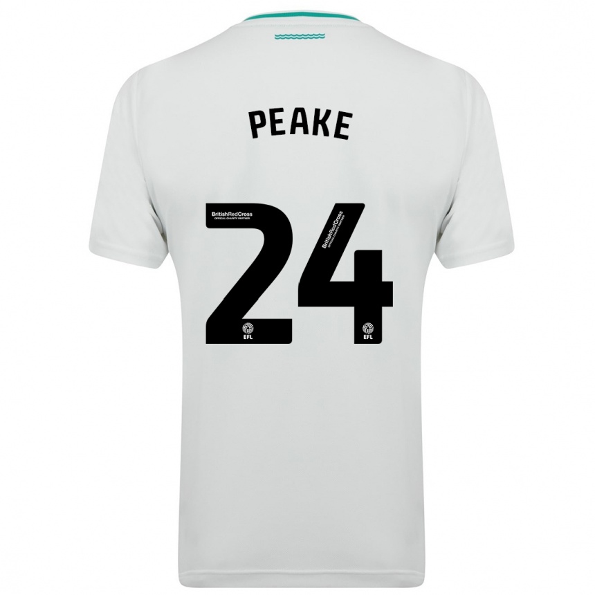 Hombre Fútbol Camiseta Paige Peake #24 Blanco 2ª Equipación 2023/24 México