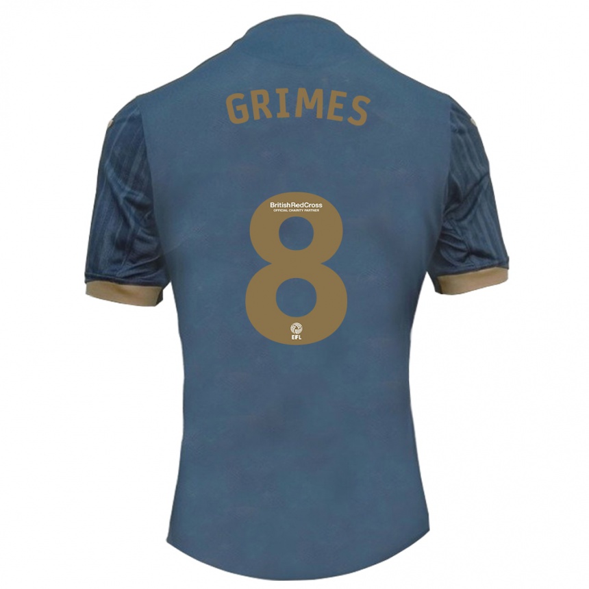 Hombre Fútbol Camiseta Matt Grimes #8 Verde Azulado Oscuro 2ª Equipación 2023/24 México