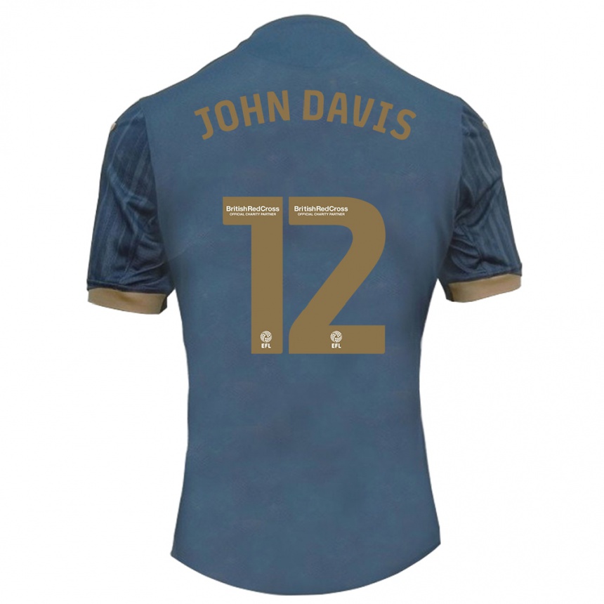 Hombre Fútbol Camiseta Stacey John-Davis #12 Verde Azulado Oscuro 2ª Equipación 2023/24 México