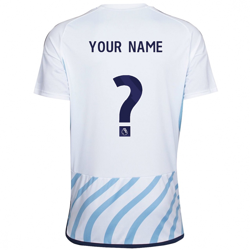 Hombre Fútbol Camiseta Su Nombre #0 Blanco Azul 2ª Equipación 2023/24 México