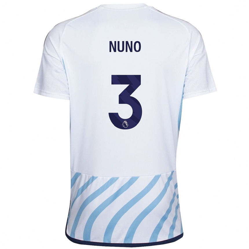 Hombre Fútbol Camiseta Nuno Tavares #3 Blanco Azul 2ª Equipación 2023/24 México