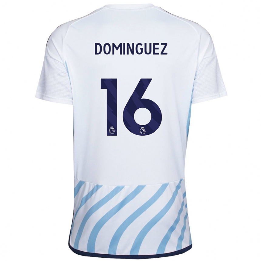 Hombre Fútbol Camiseta Nicolás Domínguez #16 Blanco Azul 2ª Equipación 2023/24 México