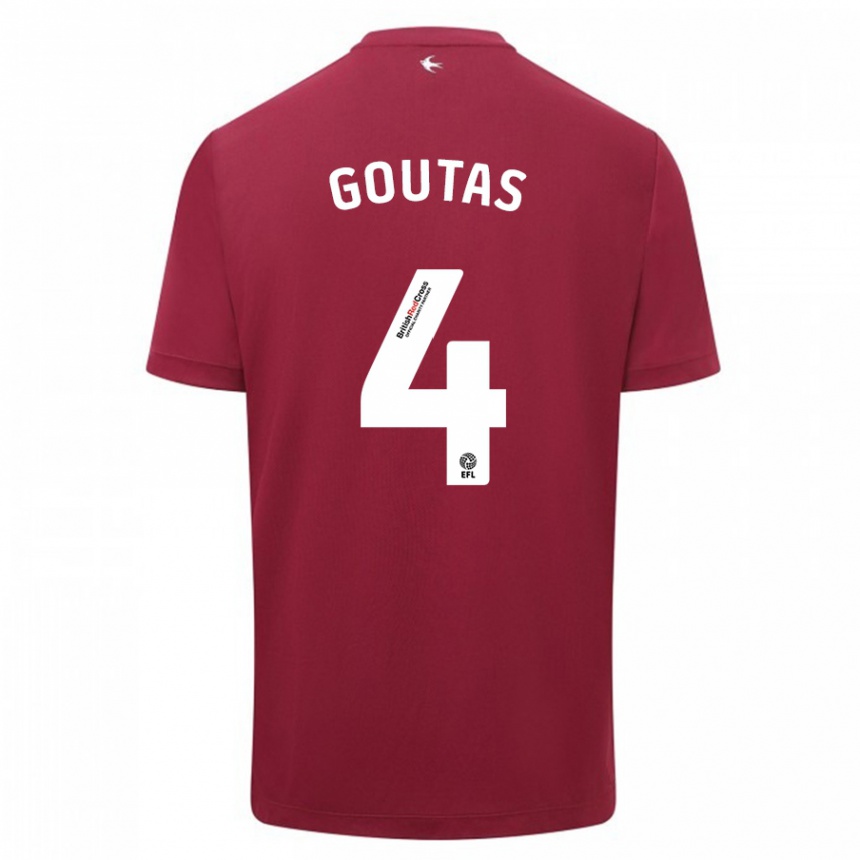 Hombre Fútbol Camiseta Dimitrios Goutas #4 Rojo 2ª Equipación 2023/24 México