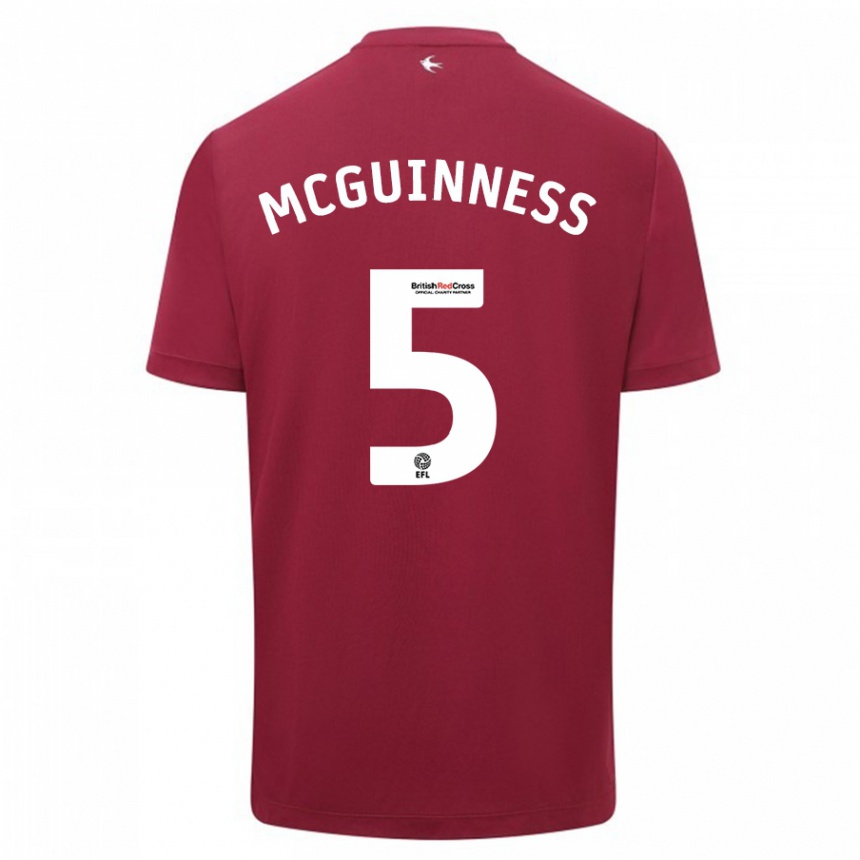 Hombre Fútbol Camiseta Mark Mcguinness #5 Rojo 2ª Equipación 2023/24 México