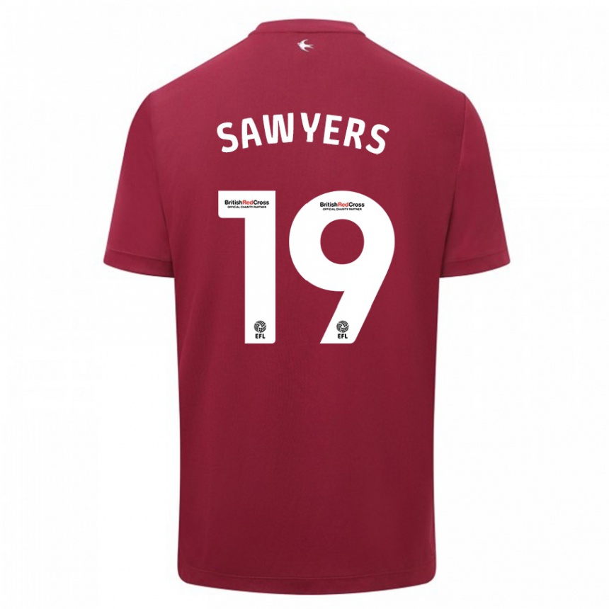 Hombre Fútbol Camiseta Romaine Sawyers #19 Rojo 2ª Equipación 2023/24 México
