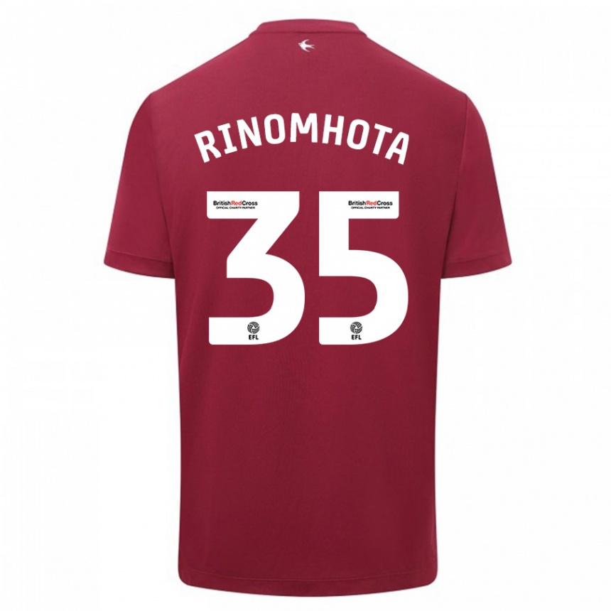 Hombre Fútbol Camiseta Andy Rinomhota #35 Rojo 2ª Equipación 2023/24 México