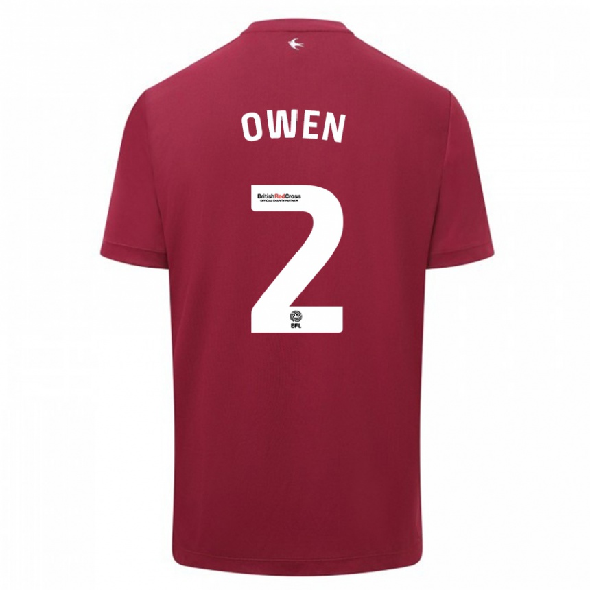 Hombre Fútbol Camiseta Lisa Owen #2 Rojo 2ª Equipación 2023/24 México