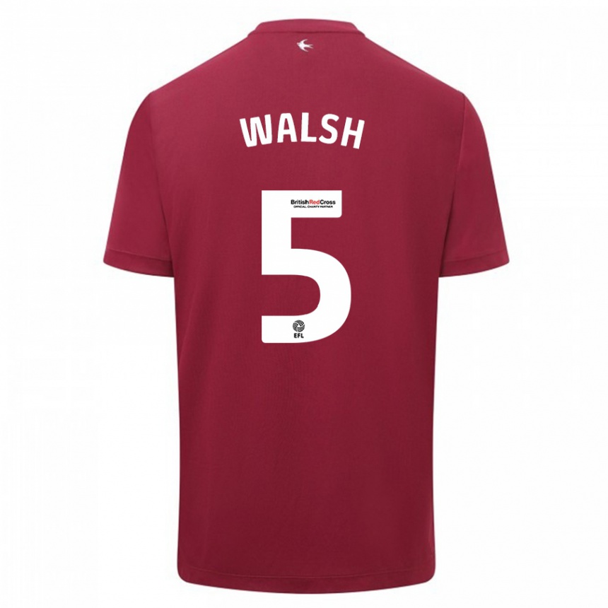 Hombre Fútbol Camiseta Siobhan Walsh #5 Rojo 2ª Equipación 2023/24 México