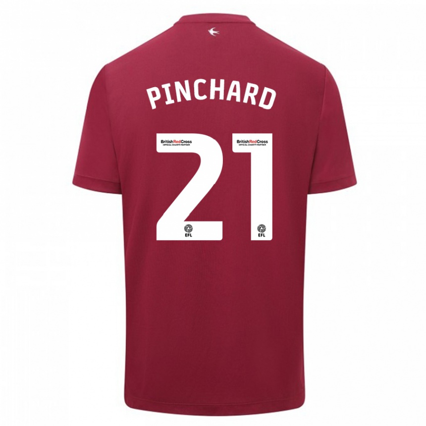 Hombre Fútbol Camiseta Cerys Pinchard #21 Rojo 2ª Equipación 2023/24 México