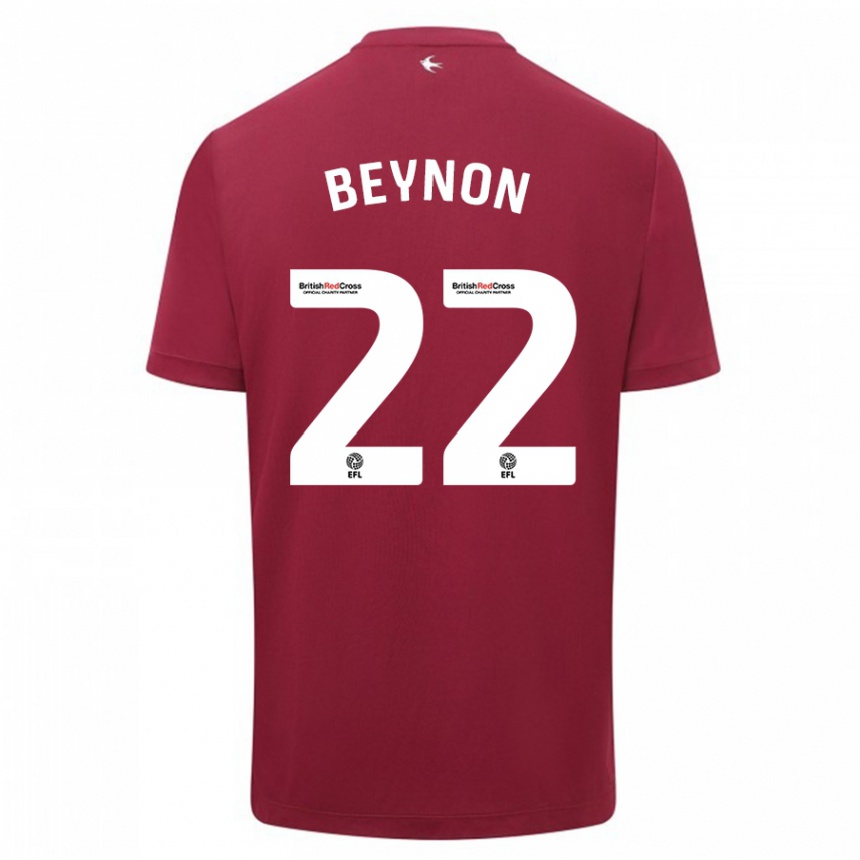 Hombre Fútbol Camiseta Emma Beynon #22 Rojo 2ª Equipación 2023/24 México