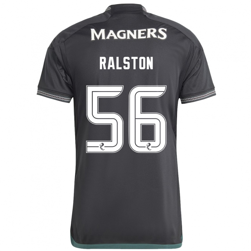 Hombre Fútbol Camiseta Anthony Ralston #56 Negro 2ª Equipación 2023/24 México