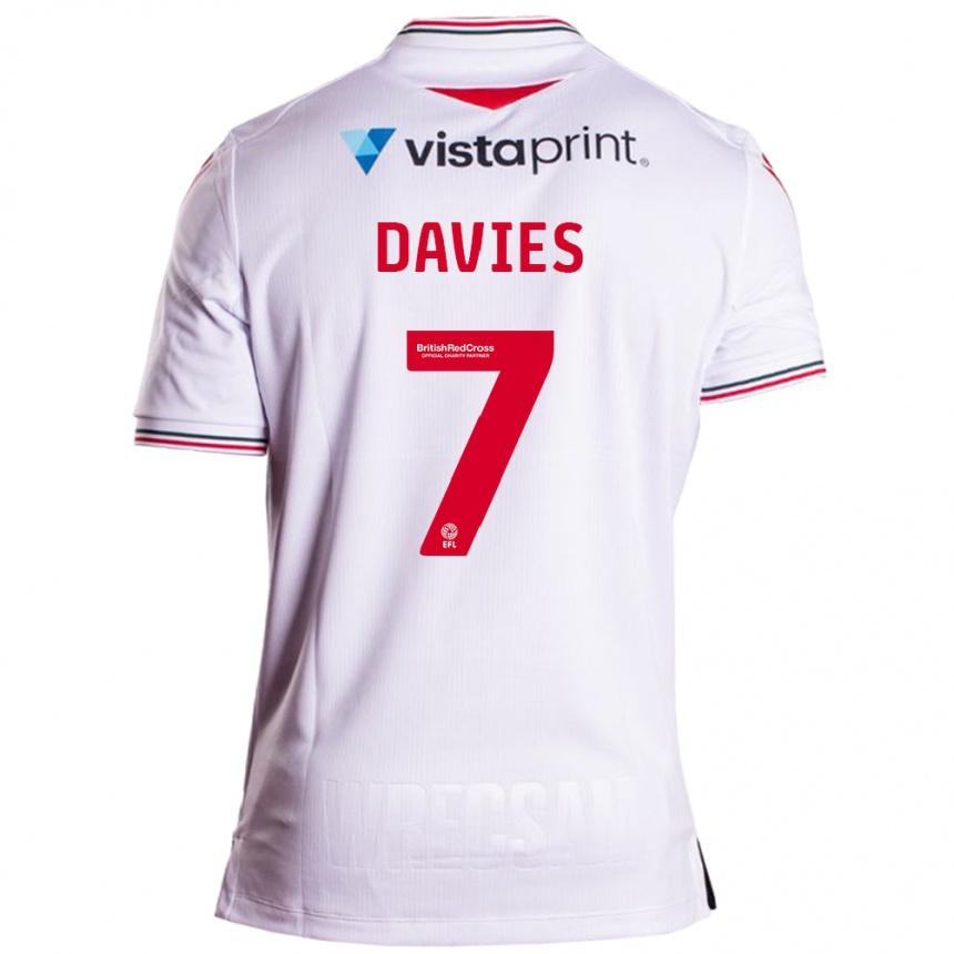 Hombre Fútbol Camiseta Jordan Davies #7 Blanco 2ª Equipación 2023/24 México