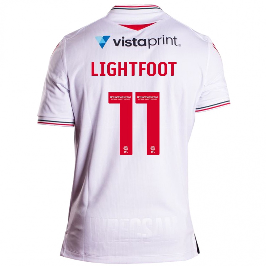 Hombre Fútbol Camiseta Amber Lightfoot #11 Blanco 2ª Equipación 2023/24 México