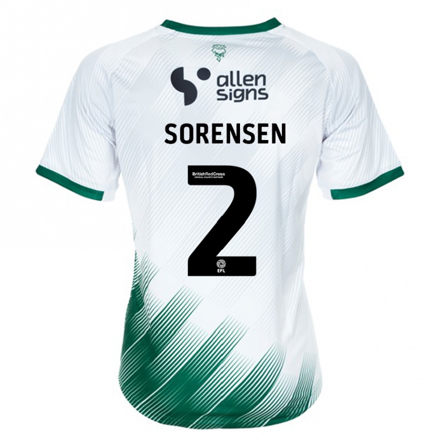 Hombre Fútbol Camiseta Lasse Sörensen #2 Blanco 2ª Equipación 2023/24 México