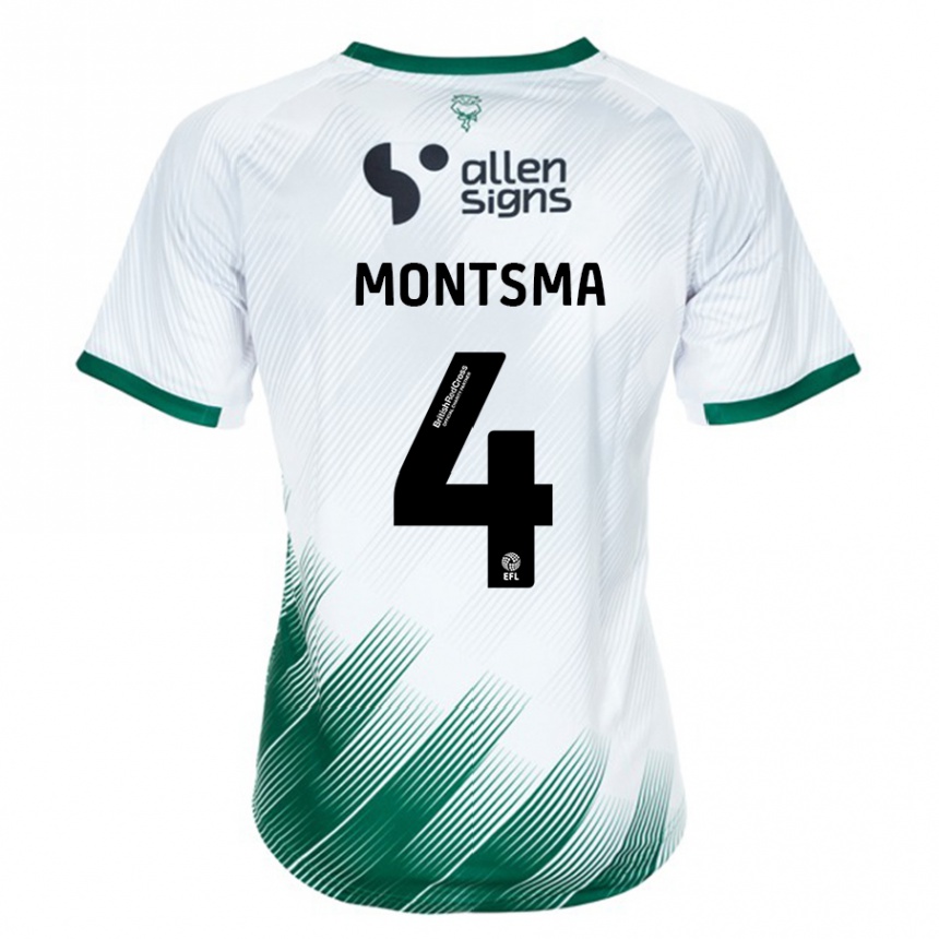 Hombre Fútbol Camiseta Lewis Montsma #4 Blanco 2ª Equipación 2023/24 México