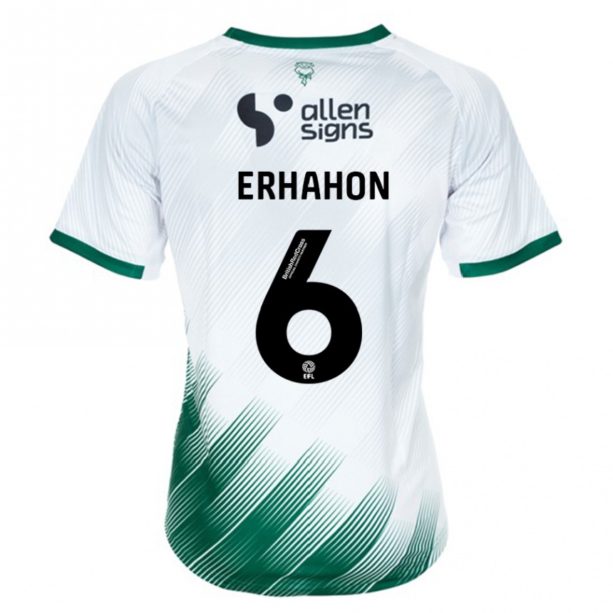 Hombre Fútbol Camiseta Ethan Erhahon #6 Blanco 2ª Equipación 2023/24 México