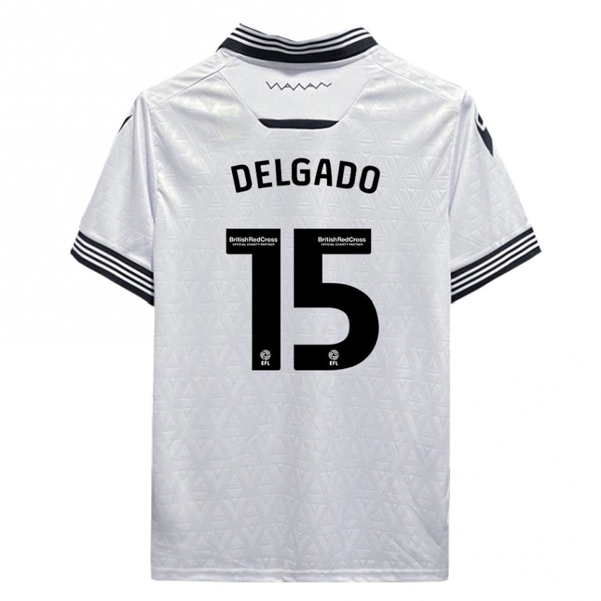 Hombre Fútbol Camiseta Juan Delgado #15 Blanco 2ª Equipación 2023/24 México