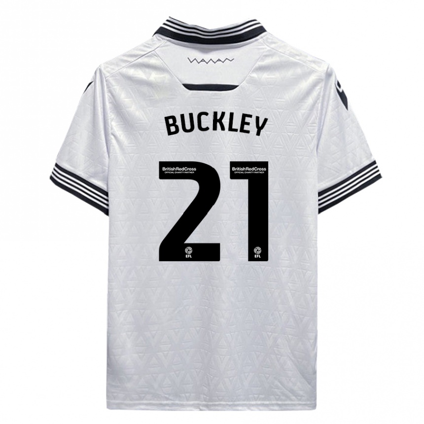 Hombre Fútbol Camiseta John Buckley #21 Blanco 2ª Equipación 2023/24 México