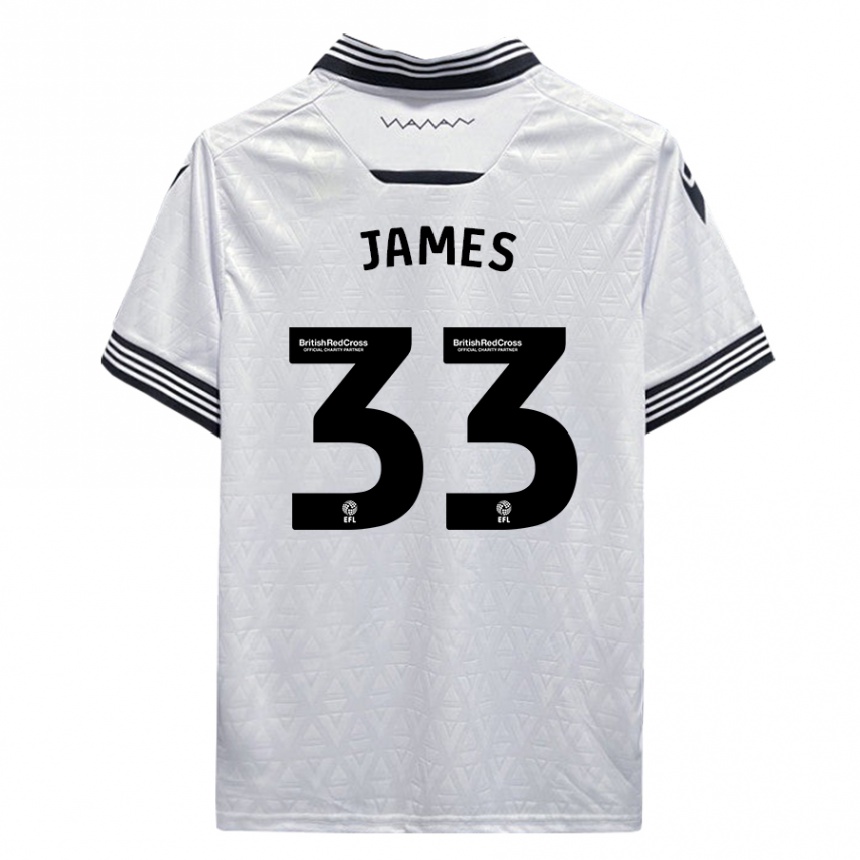 Hombre Fútbol Camiseta Reece James #33 Blanco 2ª Equipación 2023/24 México