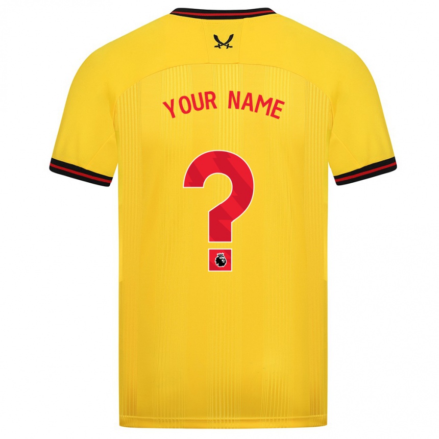 Hombre Fútbol Camiseta Su Nombre #0 Amarillo 2ª Equipación 2023/24 México
