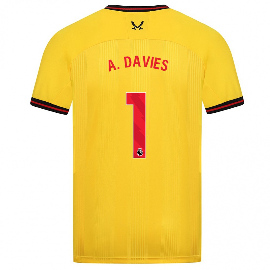 Hombre Fútbol Camiseta Adam Davies #1 Amarillo 2ª Equipación 2023/24 México