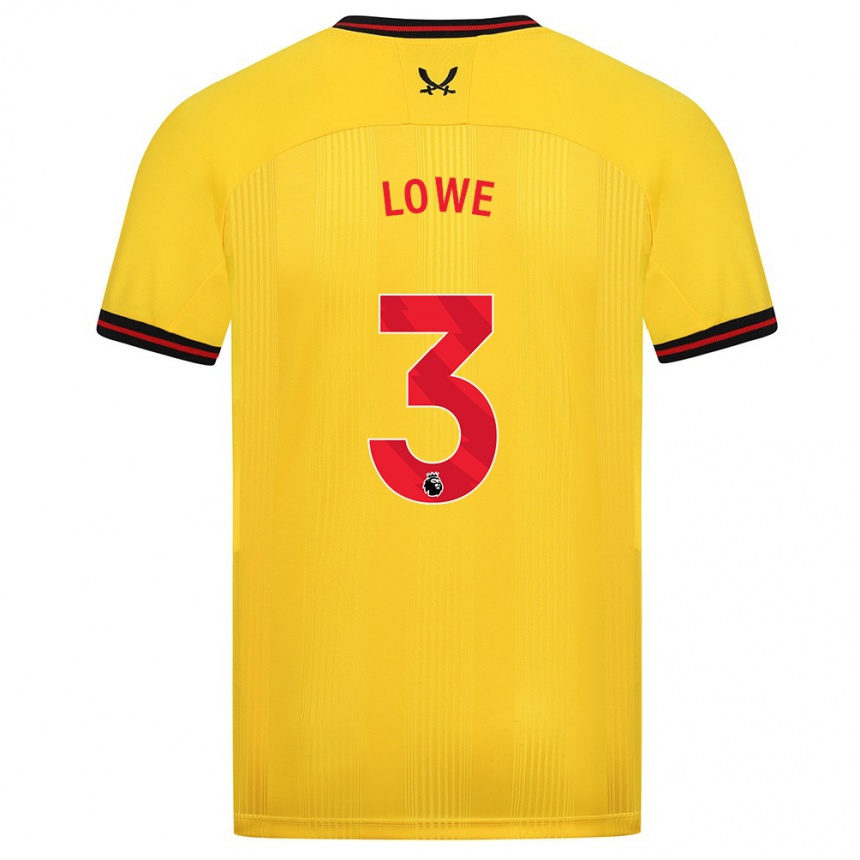 Hombre Fútbol Camiseta Max Lowe #3 Amarillo 2ª Equipación 2023/24 México