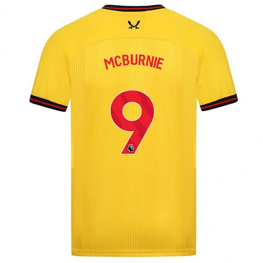 Hombre Fútbol Camiseta Oli Mcburnie #9 Amarillo 2ª Equipación 2023/24 México