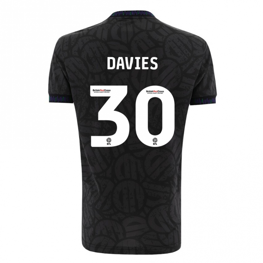 Hombre Fútbol Camiseta Yasmin Davies #30 Negro 2ª Equipación 2023/24 México