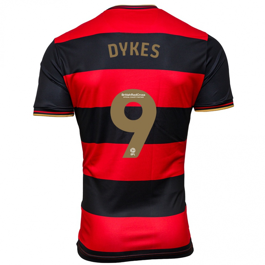 Hombre Fútbol Camiseta Lyndon Dykes #9 Negro Rojo 2ª Equipación 2023/24 México