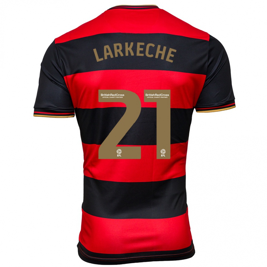 Hombre Fútbol Camiseta Ziyad Larkeche #21 Negro Rojo 2ª Equipación 2023/24 México