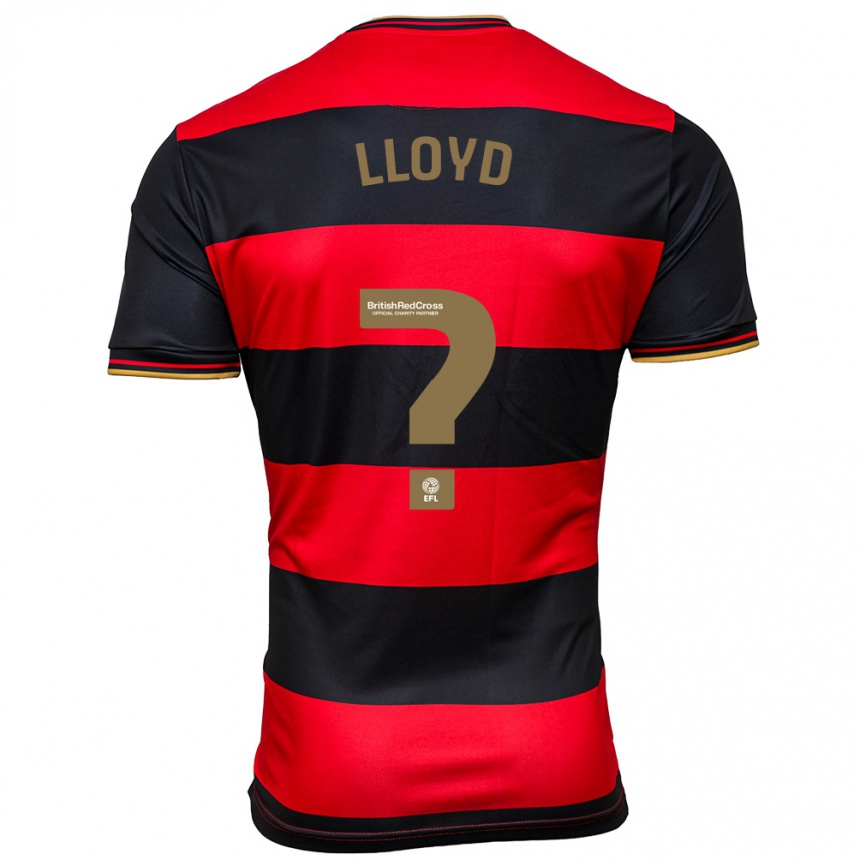 Hombre Fútbol Camiseta Alfie Lloyd #0 Negro Rojo 2ª Equipación 2023/24 México