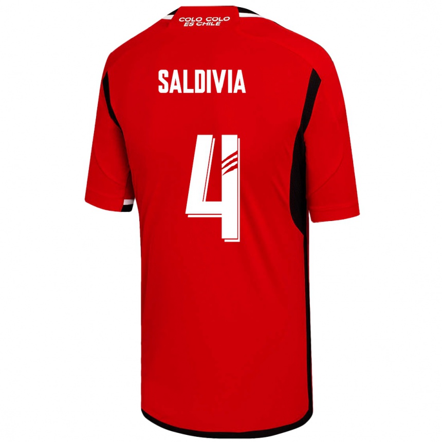 Hombre Fútbol Camiseta Alan Saldivia #4 Rojo 2ª Equipación 2023/24 México