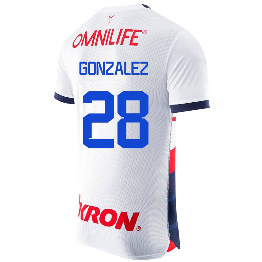 Hombre Fútbol Camiseta Fernando González #28 Blanco 2ª Equipación 2023/24 México