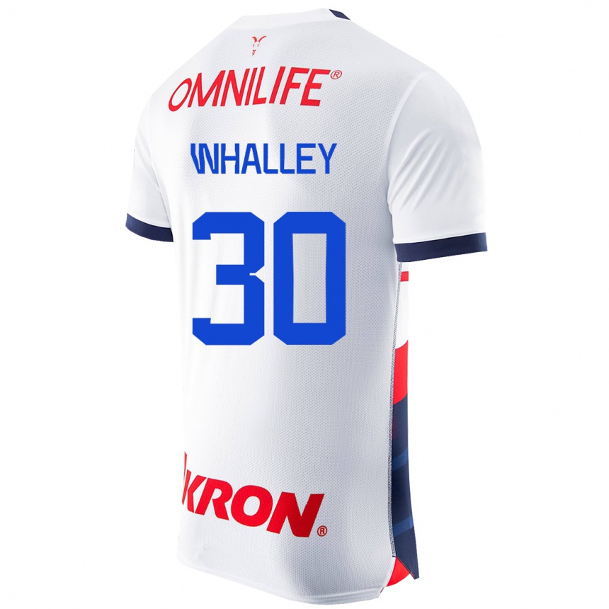 Hombre Fútbol Camiseta Óscar Whalley #30 Blanco 2ª Equipación 2023/24 México
