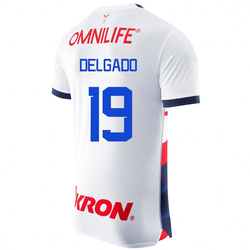 Hombre Fútbol Camiseta Daniela Delgado #19 Blanco 2ª Equipación 2023/24 México