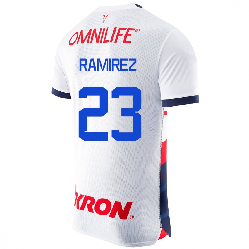 Hombre Fútbol Camiseta Alessandra Ramírez #23 Blanco 2ª Equipación 2023/24 México