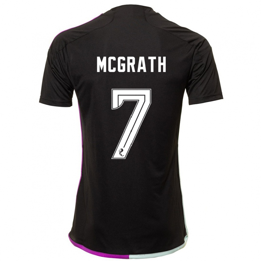 Hombre Fútbol Camiseta Jamie Mcgrath #7 Negro 2ª Equipación 2023/24 México