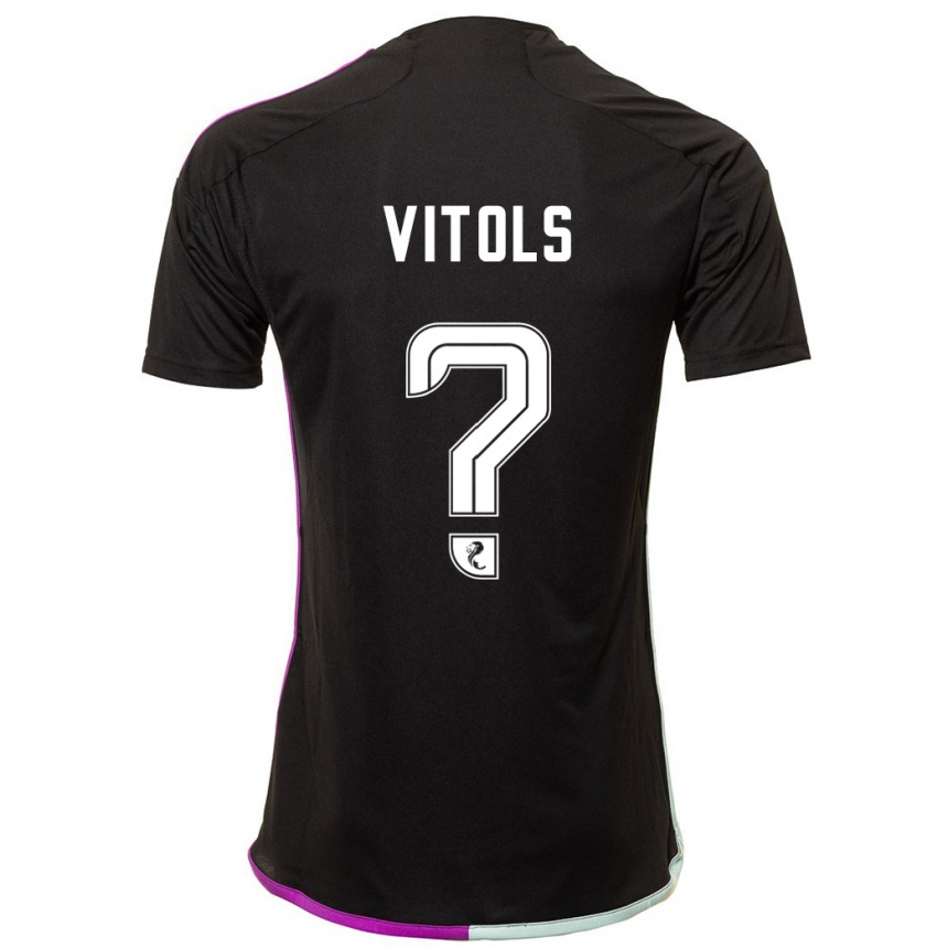 Hombre Fútbol Camiseta Rodrigo Vitols #0 Negro 2ª Equipación 2023/24 México