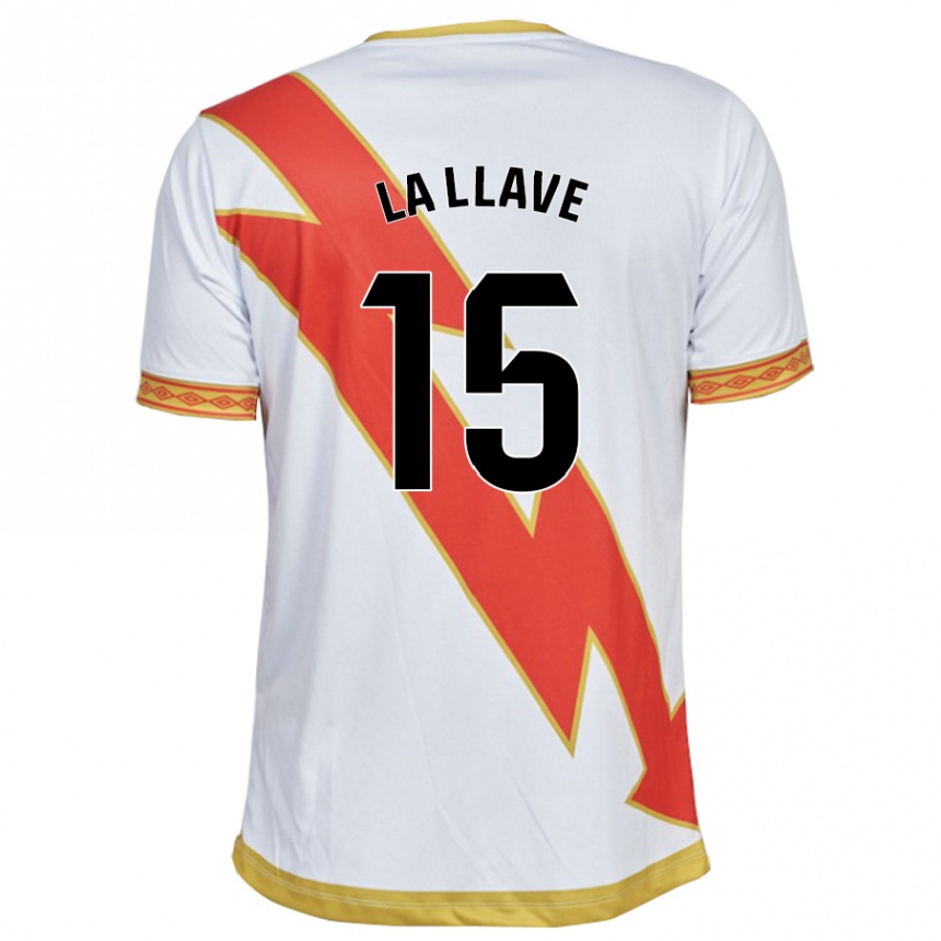 Mujer Fútbol Camiseta Kevin De La Llave #15 Blanco 1ª Equipación 2023/24 México