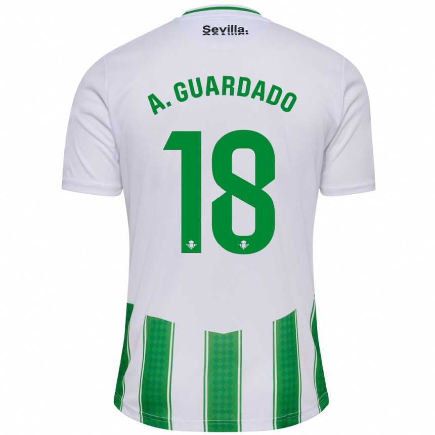 Mujer Fútbol Camiseta Andrés Guardado #18 Blanco 1ª Equipación 2023/24 México
