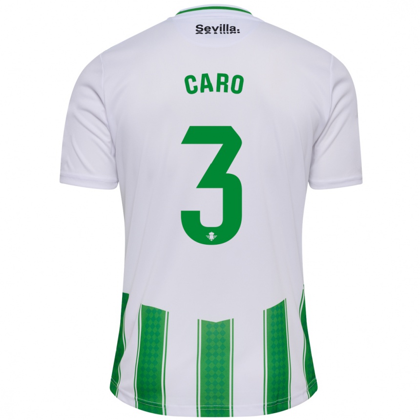 Mujer Fútbol Camiseta Andrés Caro #3 Blanco 1ª Equipación 2023/24 México