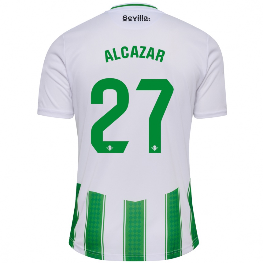 Mujer Fútbol Camiseta Lucas Alcázar #27 Blanco 1ª Equipación 2023/24 México