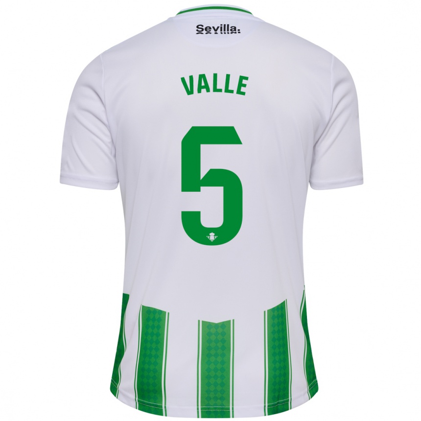 Mujer Fútbol Camiseta María Valle López #5 Blanco 1ª Equipación 2023/24 México