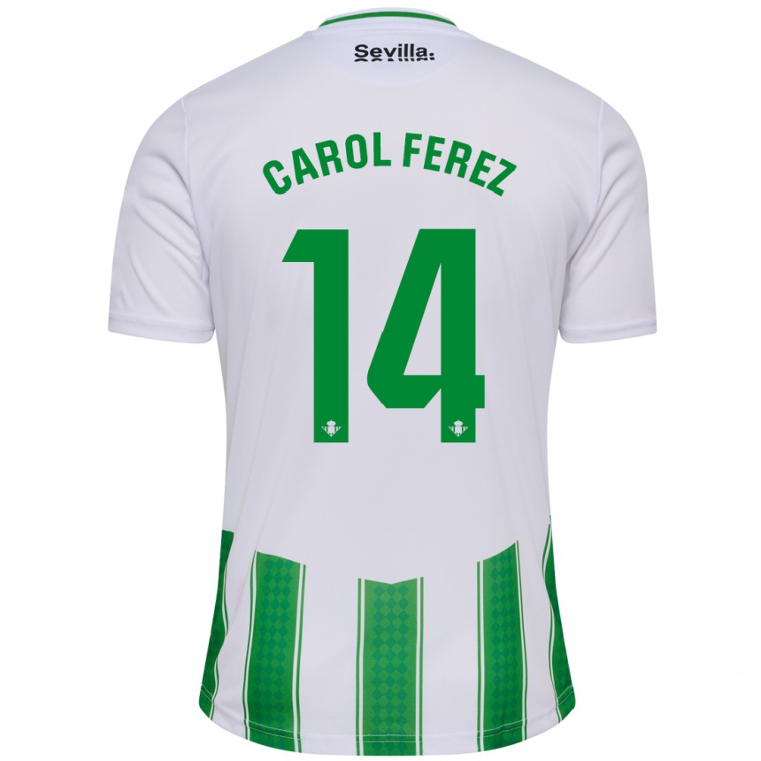 Mujer Fútbol Camiseta Carolina Férez Méndez #14 Blanco 1ª Equipación 2023/24 México