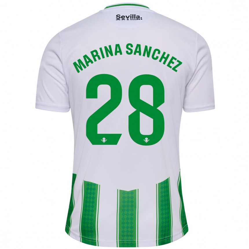 Mujer Fútbol Camiseta Marina Sánchez #28 Blanco 1ª Equipación 2023/24 México