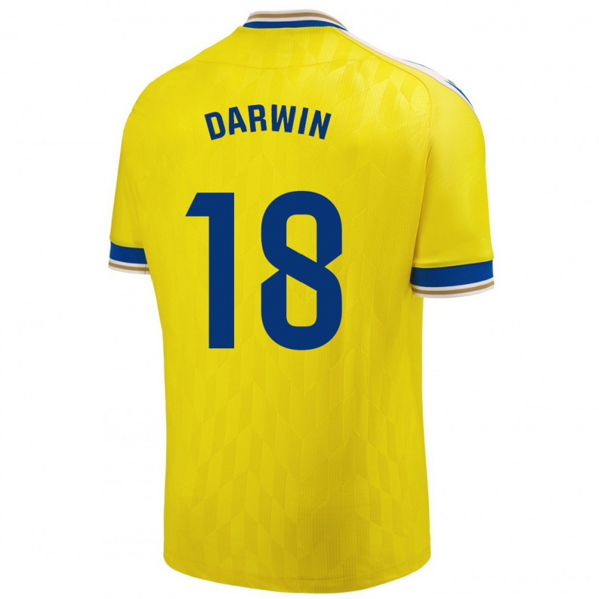 Mujer Fútbol Camiseta Darwin Machís #18 Amarillo 1ª Equipación 2023/24 México