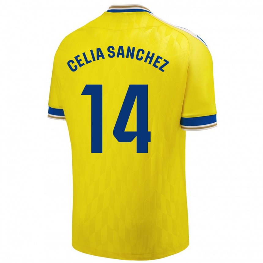 Mujer Fútbol Camiseta Celia Sánchez García #14 Amarillo 1ª Equipación 2023/24 México