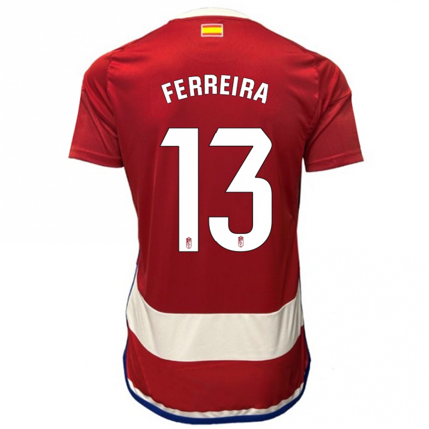 Mujer Fútbol Camiseta André Ferreira #13 Rojo 1ª Equipación 2023/24 México